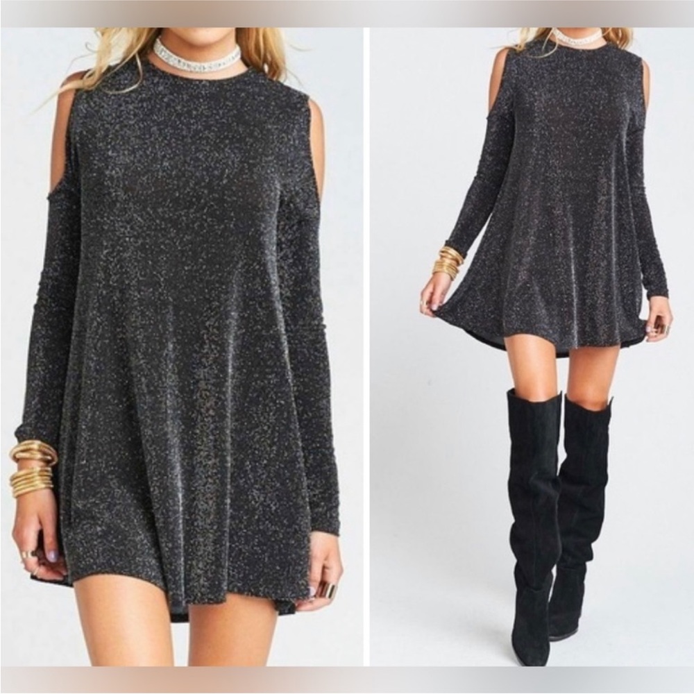 Show Me Your Mumu Black Sparkle Dress